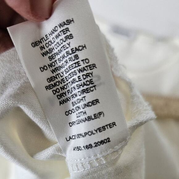 MARCS White Lace Shoulders Short Sleeve Tee Blouse Women’s XS - Picture 5 of 5